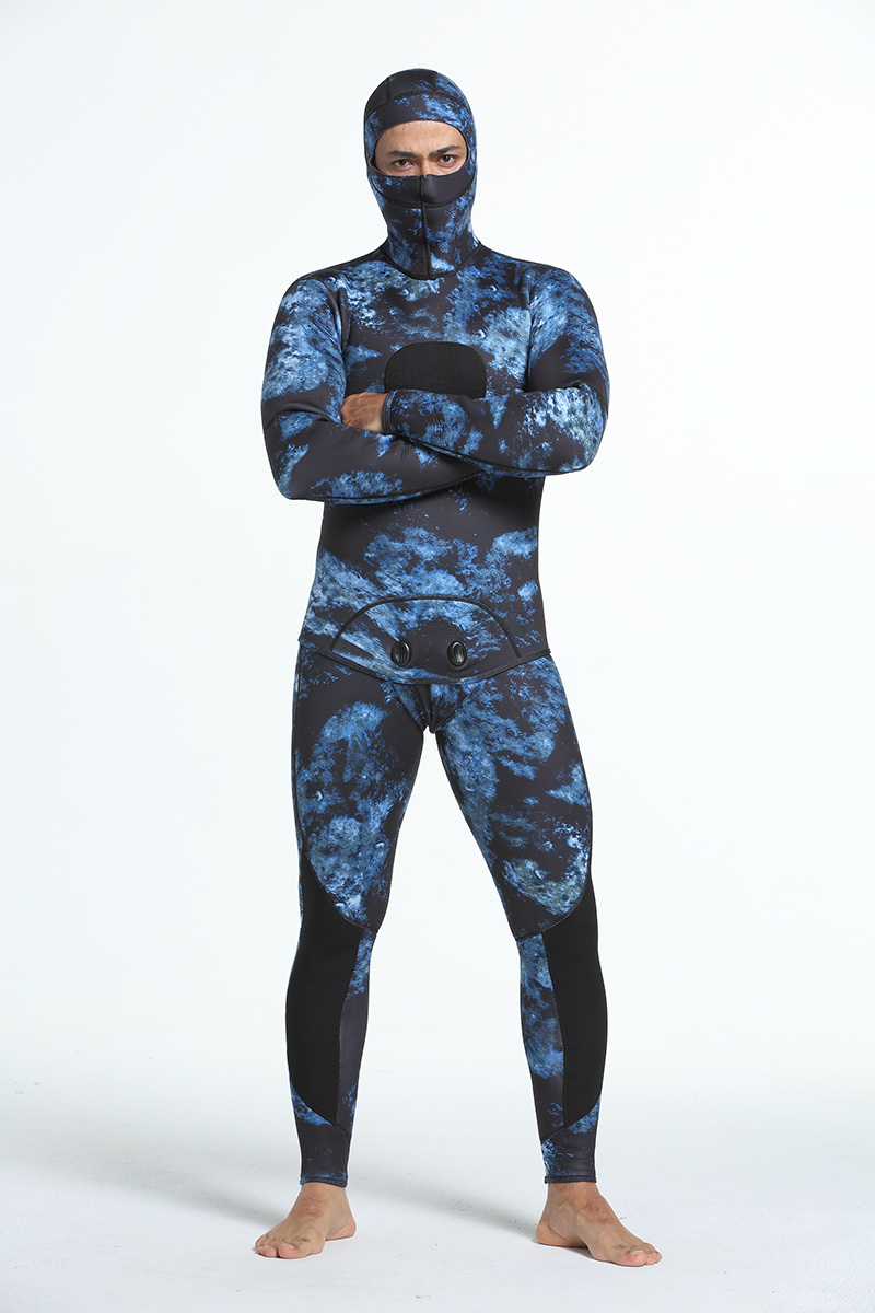 5mm Camouflage Spearfishing Wetsuit With Hood