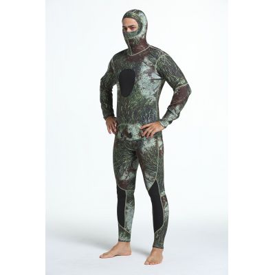 5mm Camouflage Spearfishing Wetsuit With Hood